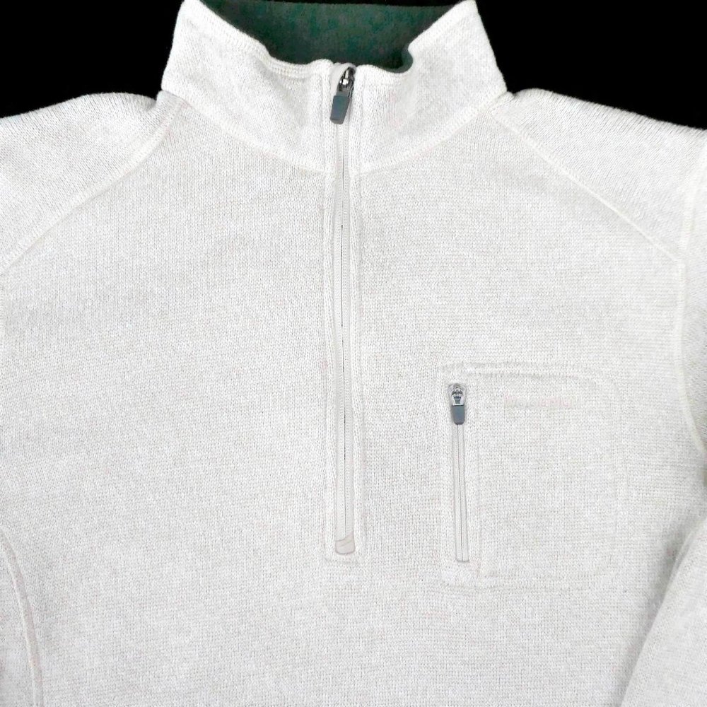 Woolrich Oatmeal Quarter Zip Pullover Vents  M - Picture 4 of 12